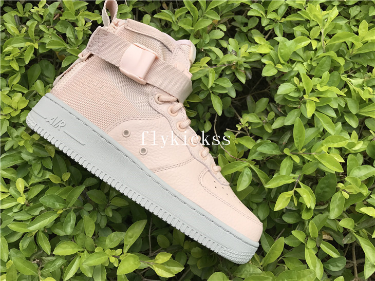 Nike Air Force 1 Midtop Orange Quartz And Pale Grey